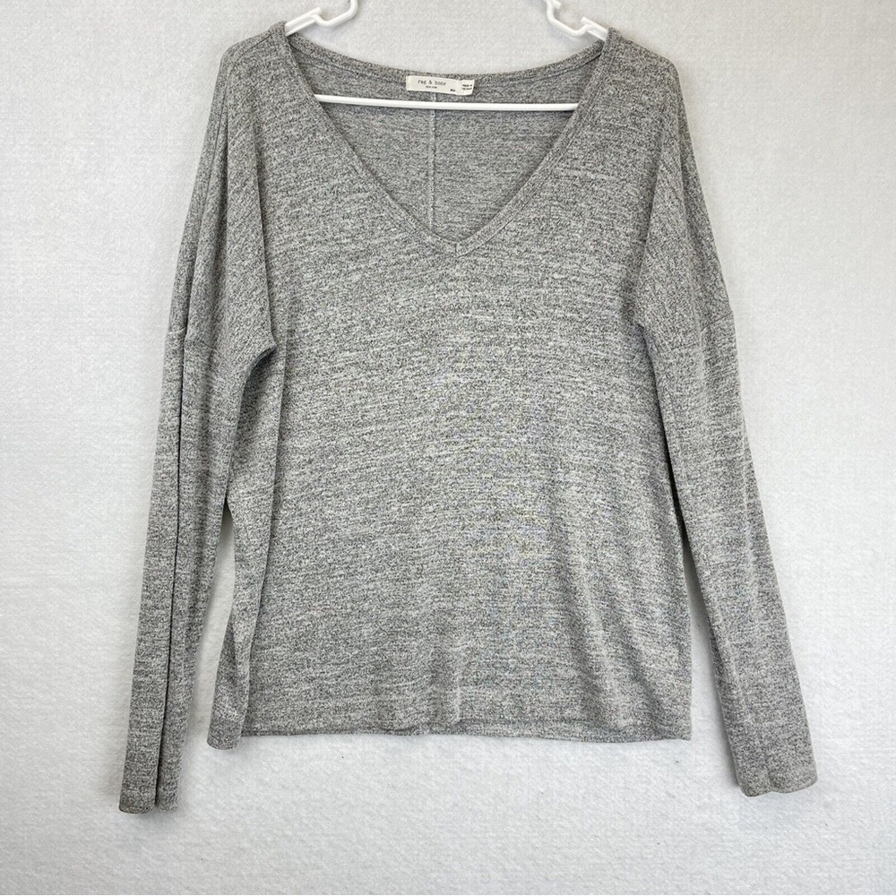 RAG & BONE Gray V-Neck Sweater Womens Size Small